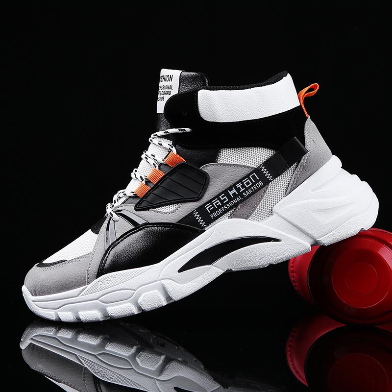 Streetwear Brand With White Flowers - Hightop Summer Men's Sport Shoes Man