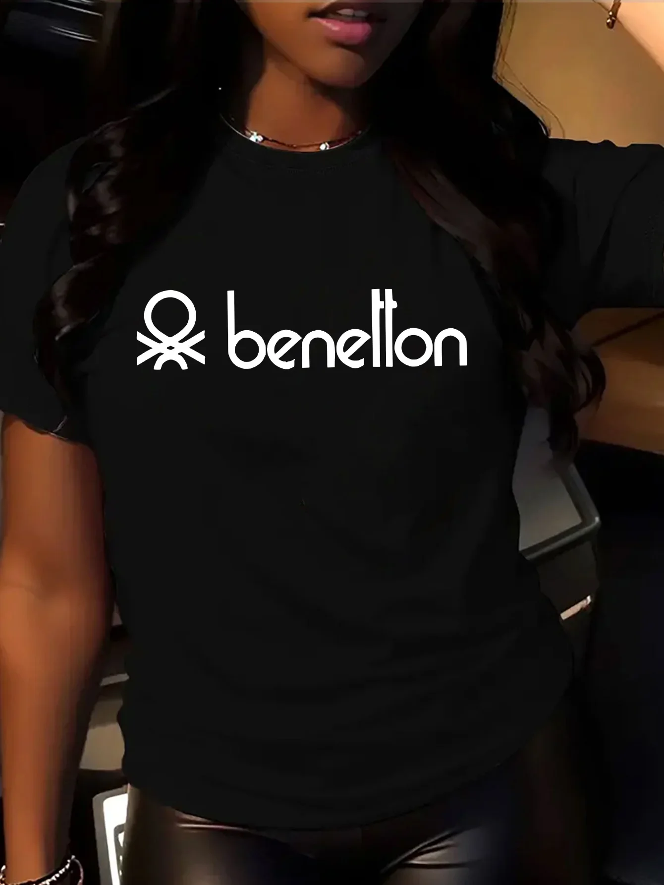 Streetwear Brand Shirts - Benelton Graphic Print Women'S T-Shirt Short