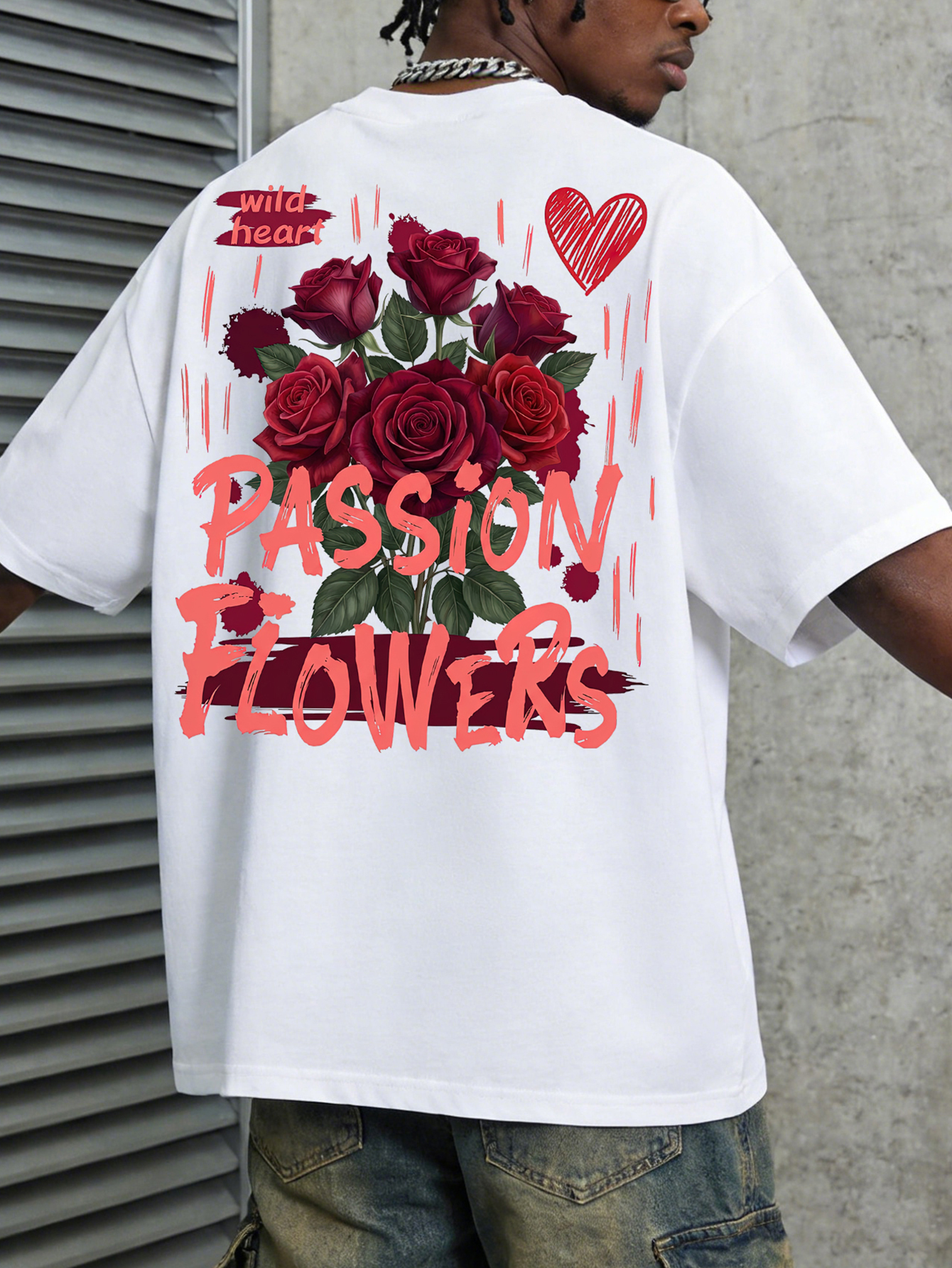 Men's Oversized Floral Streetw – обзор и цена Streetwear Brand With White Flowers
