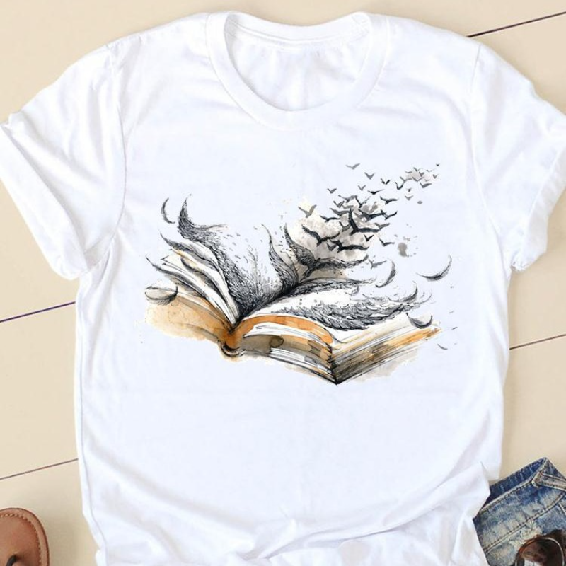Women's Retro Book T-shirt Cut – обзор и цена Streetwear Brand Book