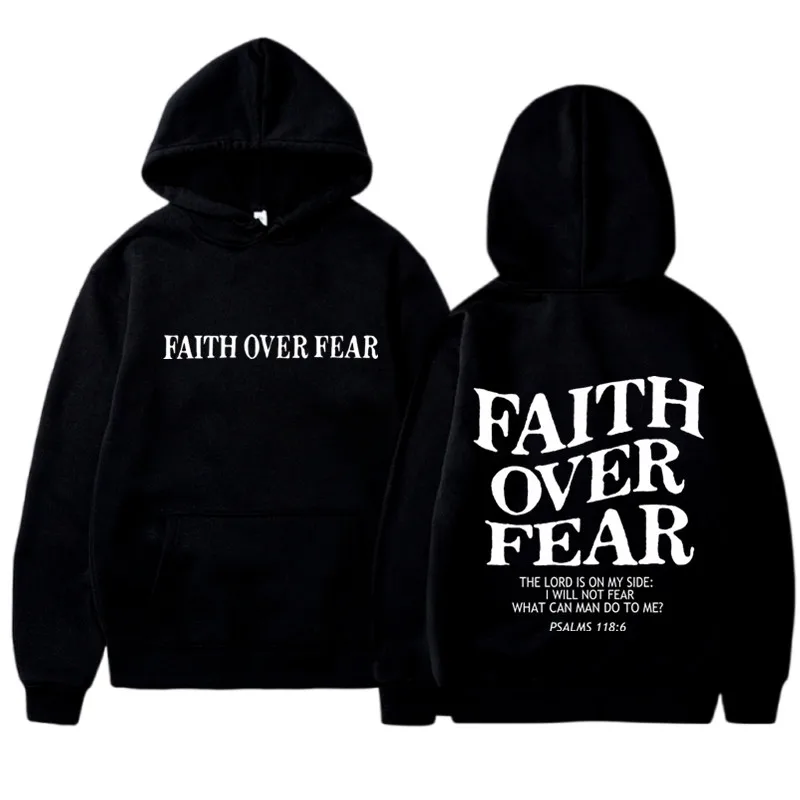 FAITH OVER FEAR Print Hoodies  – обзор и цена Fear Of God Essential