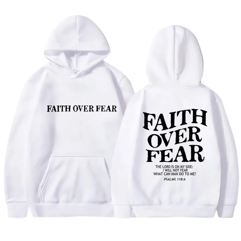 FAITH OVER FEAR Print Hoodies  – обзор и цена Fear Of God Essential